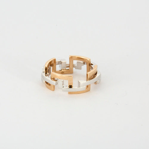 Bague 52 MELLERIO - Graphic - Bague or rose et blanc 58 Facettes J1WP463-0052