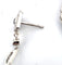 Boucles d'oreilles Boucles d'oreilles en platine avec saphirs carrés et diamants 58 Facettes