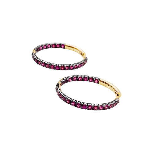 Boucles d'oreilles Boucles d'oreilles Pomellato, "Tango", or rose, saphirs roses. 58 Facettes 35230