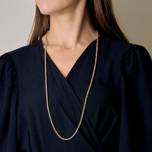 Collier Chaîne en or jaune à maille gourmette 58 Facettes PER1495