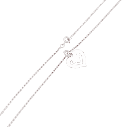 Collier Collier O.J.Perrin,"Coeur Légende", or blanc. 58 Facettes 34319