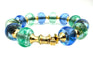 Bracelet MARINA B. Collection "Milano pneus", bracelet or jaune et perles de verre 58 Facettes