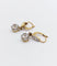 Boucles d'oreilles Dormeuses or jaune, spinelles blanc synthétiques et diamants taille rose (circa 1920) 58 Facettes A06245