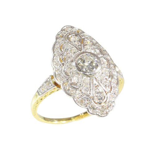 Bague 51 Bague diamant vintage avec touche Belle Époque – Conçue pour une grandeur discrète 58 Facettes 25191-0317