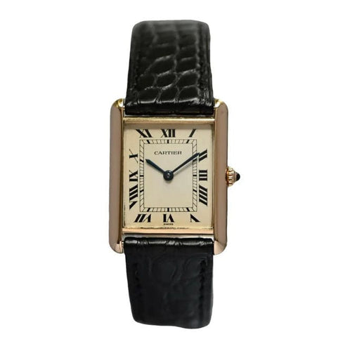 Montre Cartier Tank 18 carats MM 58 Facettes