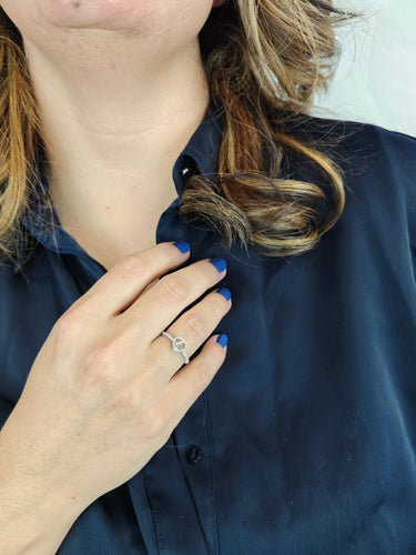 Bague 55 Bague en or avec diamant champagne et diamants blancs 58 Facettes AO-0001