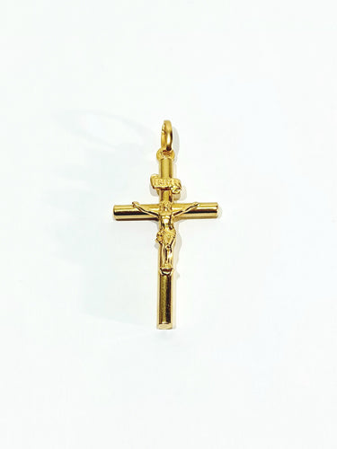 Pendentif Pendentif crucifix INRI en or jaune 58 Facettes