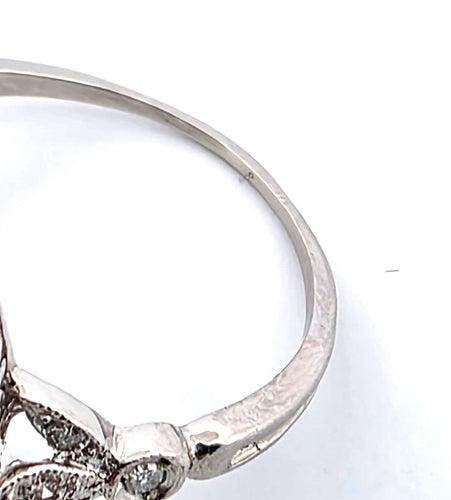 Bague 54 Bague en platine avec diamants 58 Facettes