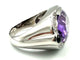 Bague 58 Bague or blanc 18K, améthyste, saphirs et diamants 58 Facettes