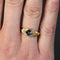 Bague 54 Bague or jaune saphirs calibrés diamants d'occasion 58 Facettes 21-675D