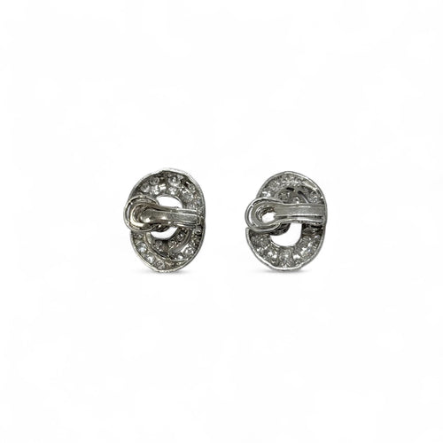 Boucles d'oreilles Clips d'oreilles platine et diamants 58 Facettes REF2534-301