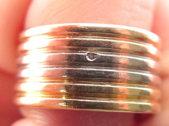 Bague 56 vintage bague CARTIER double c en 3 ors jaune rose blanc 58 Facettes 262048