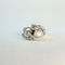 Bague 55 Bague Toi & Moi or gris, platine, diamant - 1930's 58 Facettes INV034