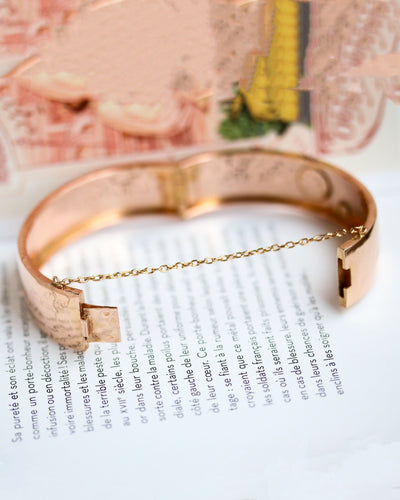 Bracelet Bracelet Jonc Napoléon III Or Rose et Perles fines 58 Facettes A11407