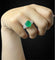Bague 56 Superbe bague émeraude, unique en son genre 58 Facettes