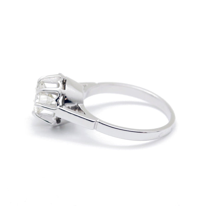 Bague 51 Solitaire platine diamant 58 Facettes 150134R