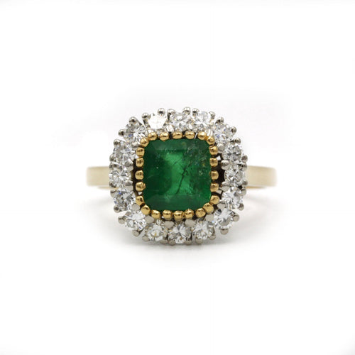 Bague Bague Or, Diamants & Emeraude 58 Facettes 240397R