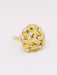 Bague 58 Bague dome fleur or jaune diamants 58 Facettes J604