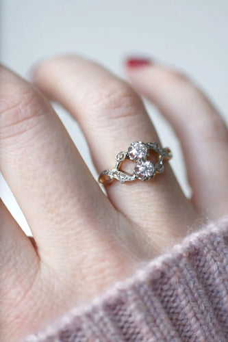 Bague 55 Bague Toi et Moi diamants 58 Facettes