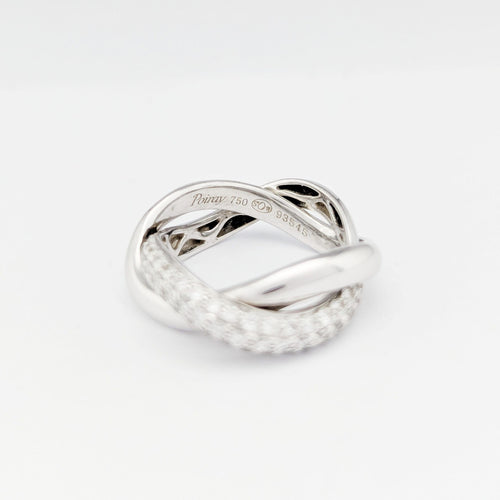 Bague 48 Bague Poiray « Tresse » en or blanc et diamants 58 Facettes 32675