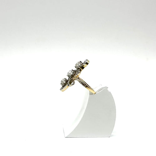 Bague 54 Bague bicolore or jaune et or banc, diamants 58 Facettes Z15B51356