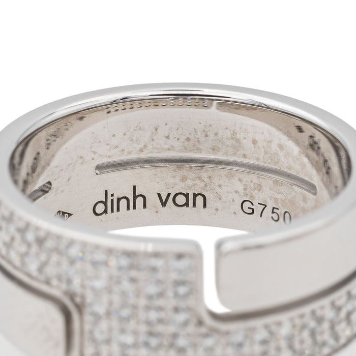 Dinh Van Anillo Seventies Oro blanco Diamante