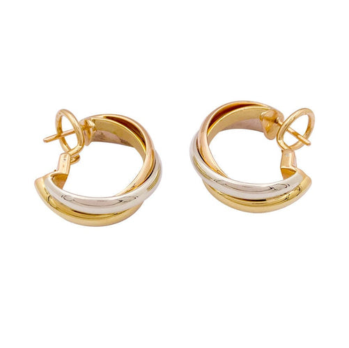 Boucles d'oreilles Boucles d'oreilles Cartier, "Trinity", trois ors. 58 Facettes 34072
