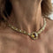 Collier Collier deux ors avec quartz citrine, saphirs et diamants 58 Facettes 31915