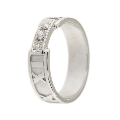 Bague Alliance avec diamants 58 Facettes 30977