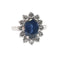 Bague 56 Bague marguerite en or saphir et diamants 58 Facettes