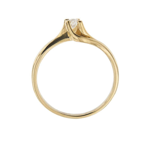 Bague Bague solitaire contrariée avec diamant 58 Facettes 35102