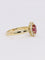 Bague 53 Bague vintage marguerite or jaune rubis ovale diamants 58 Facettes J119