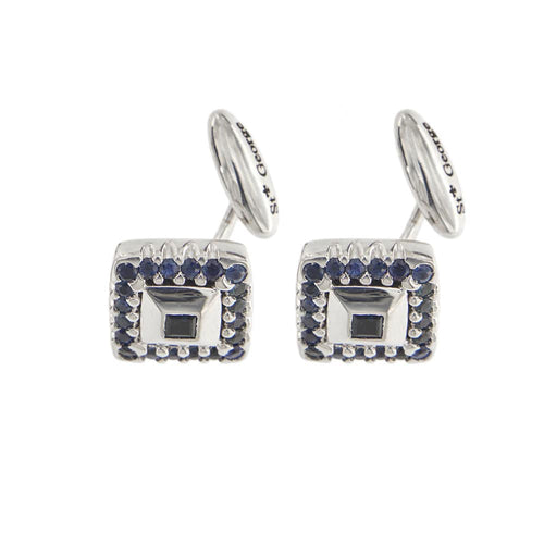 Boutons de manchette Boutons de manchette avec saphirs 58 Facettes 36483