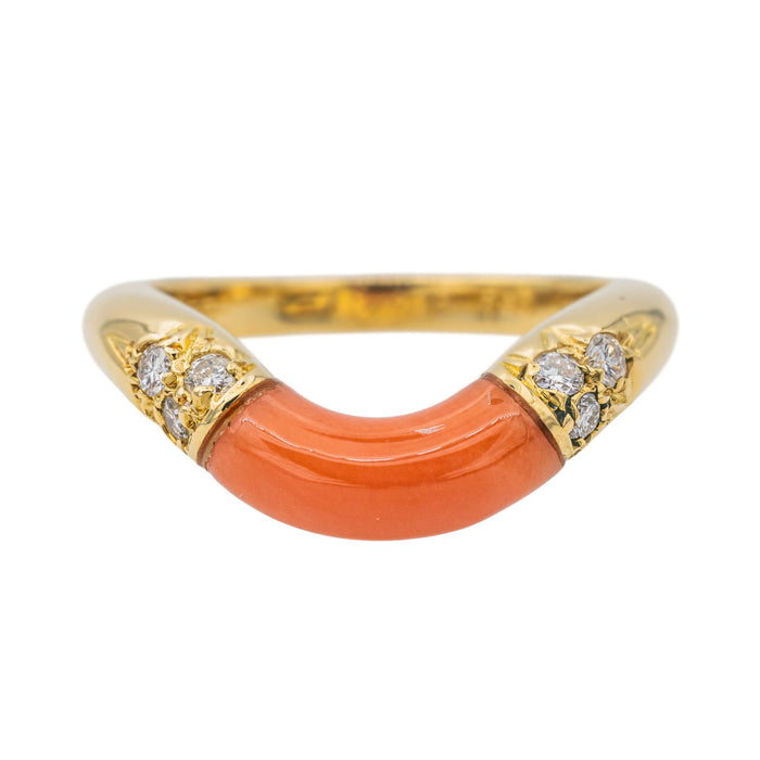 Cartier Anillo Coral Oro Amarillo