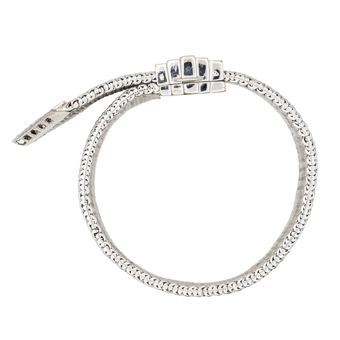 Brazalete de oro blanco con diamantes