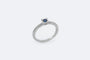 Bague 13 / Oro Bianco Anello in oro bianco con zaffiro e diamanti 58 Facettes ANL651