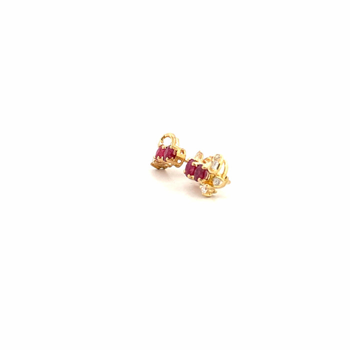 Boucles d'oreilles Puces D'oreilles Or Jaune 18k Topazes & Diamants 58 Facettes C4BO-GS27212-04