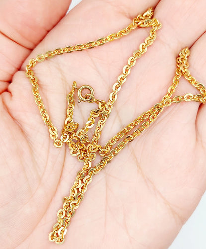 Collier Chaine antique or rose mailles 58 Facettes B01008