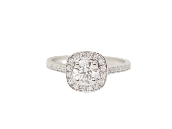 Bague 54 Bague solitaire en or blanc et diamants 0.68ct 58 Facettes 31790/32624