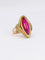 Bague 57 Bague vintage or jaune torsadé rubis 58 Facettes 1087.15