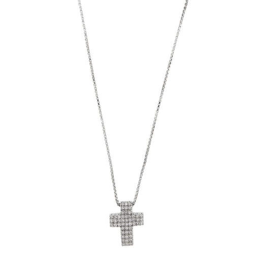 Collier Collier avec croix et diamants 58 Facettes 29901