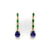 Boucles d'oreilles Boucles d'oreilles pendantes en or tanzanite et grenat tsavorite 58 Facettes