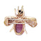 Broche Broche Van Cleef & Arpels "Abeille" or jaune, diamants, tourmaline rose, saphir. 58 Facettes 33629