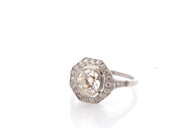 Bague 53 Bague diamant de 1,16cts K/VS2 en or et platine 58 Facettes 27498-27838