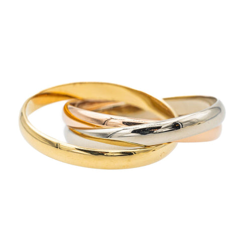 Bague 57 Cartier Bague Alliance Trinity Or rose 58 Facettes 3123541CN