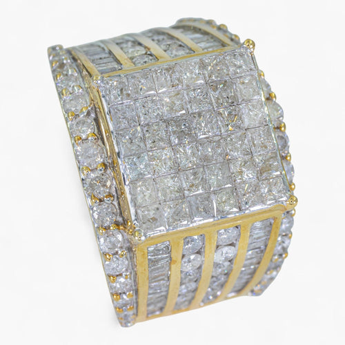 Bague 60 Bague pavage diamants 4,19 carats 58 Facettes AK63