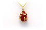 Pendentif Pendentif contemporain en or jaune serti d'un jaspe sanguin 58 Facettes B200