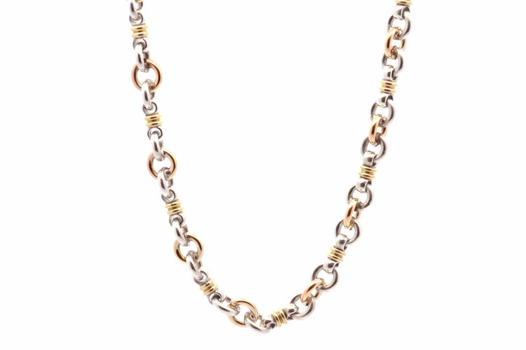 Collier Collier signé Christofle en or 18k et argent 58 Facettes 26942