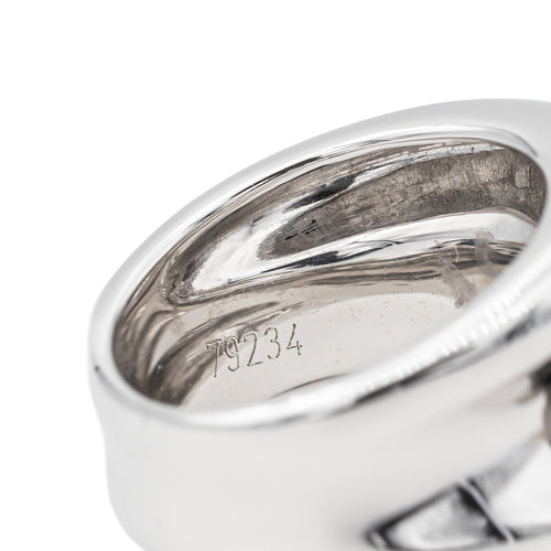 Bague 54 Poiray Bague Cocktail Fidji Or blanc Perle 58 Facettes 3263783CN