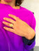 Bague 53 Bague bandeau or jaune entourée de gemmes de couleurs 58 Facettes 1